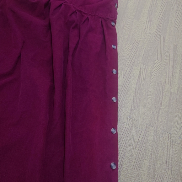 Vintage Baxter Wells Women's V-Neck Dress Button Side Summer Cocktail Red UK 12 - Picture 6 of 12